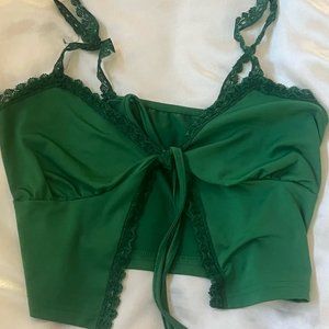Green Tie Top